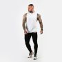 Leibchen Hoodie Tank Top White - GymBeam 