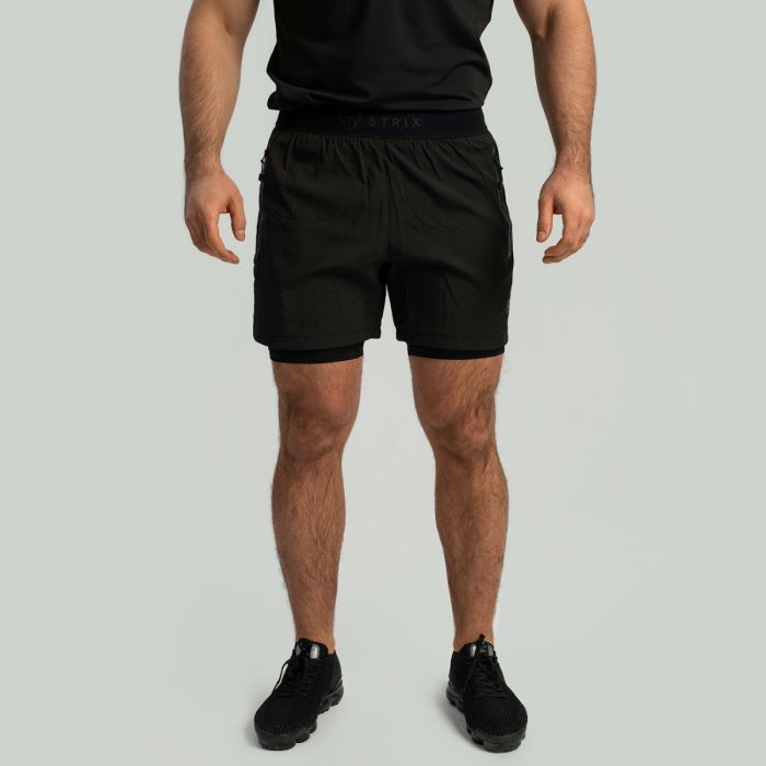 2in1 Shorts Schwarz - STRIX