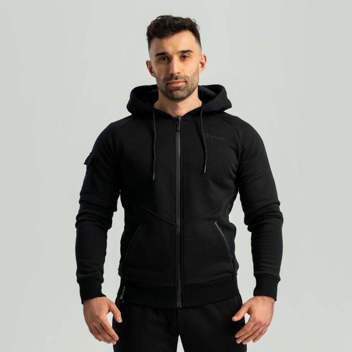 Nova Zip Up Hoodie Black - STRIX