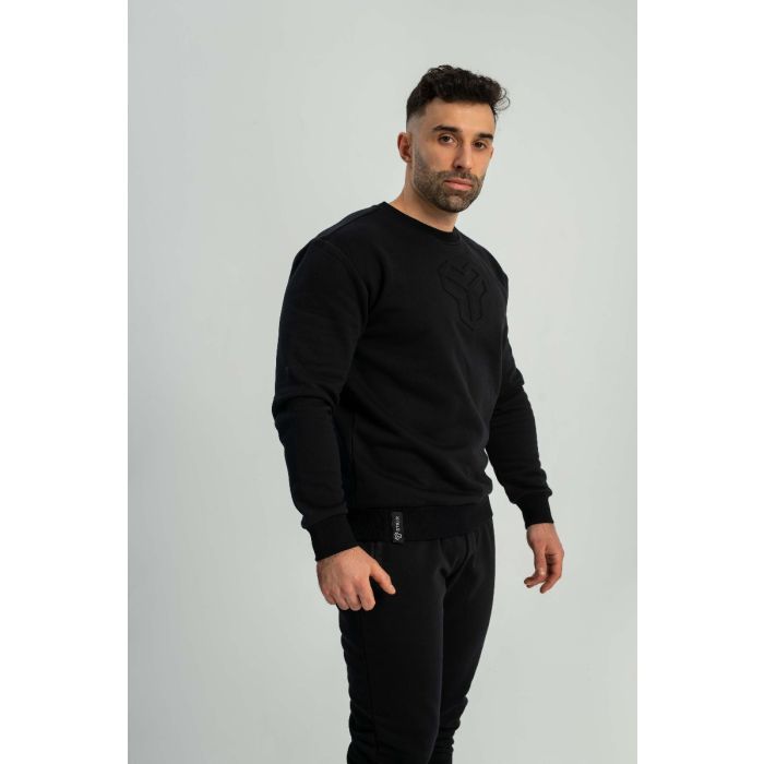 Sweatshirt mit Prägung in Black - STRIX