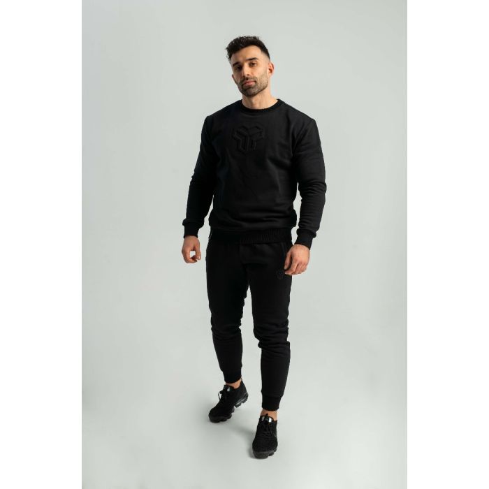 Sweatshirt mit Prägung in Black - STRIX