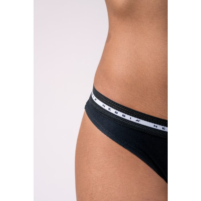 Thong Mesh Me Black - NEBBIA