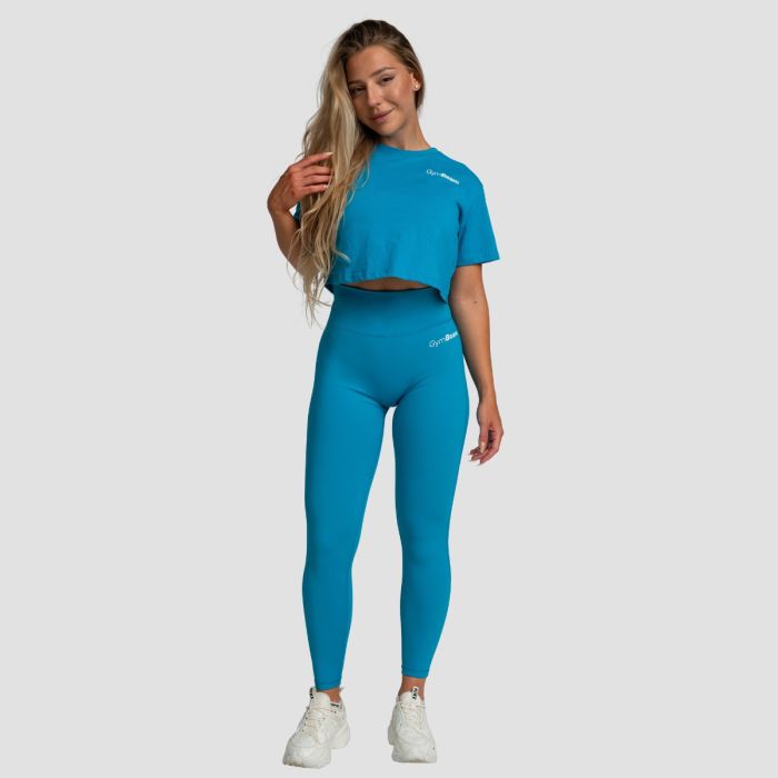 Women‘s Limitless Cropped T-shirt Aquamarine - GymBeam