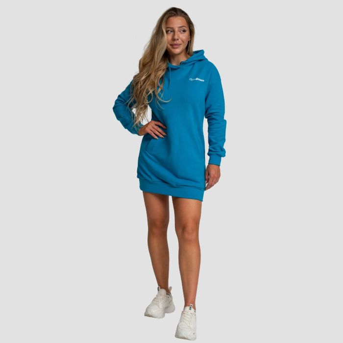 Women‘s Limitless Longline Hoodie Aquamarine - GymBeam