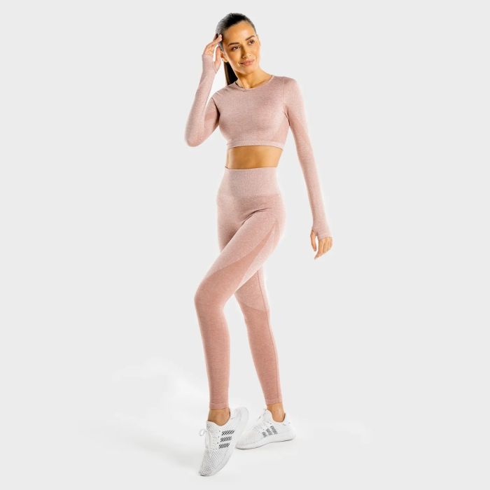 Women‘s Seamless Crop Top Marl rose gold - SQUATWOLF