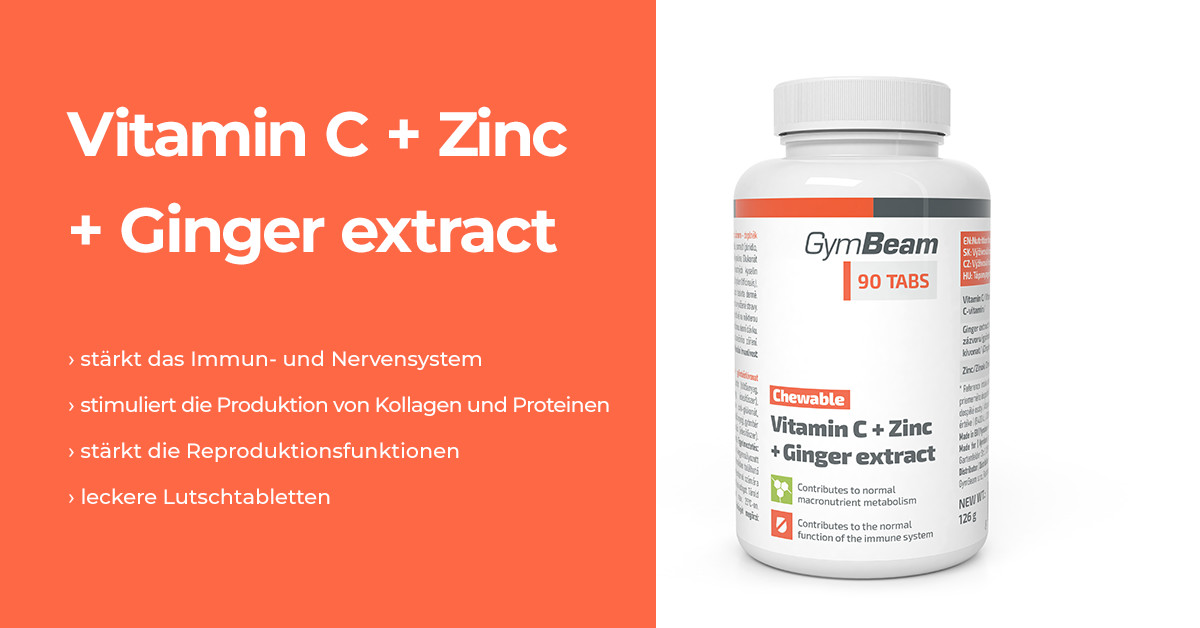 Vitamin C + Zink + Ingwerextrakt Lutschtabletten - GymBeam