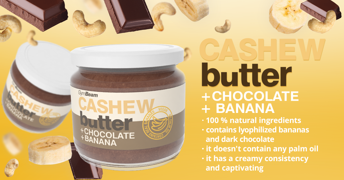 Cashew butter with chocolate and banana - Gymbeam