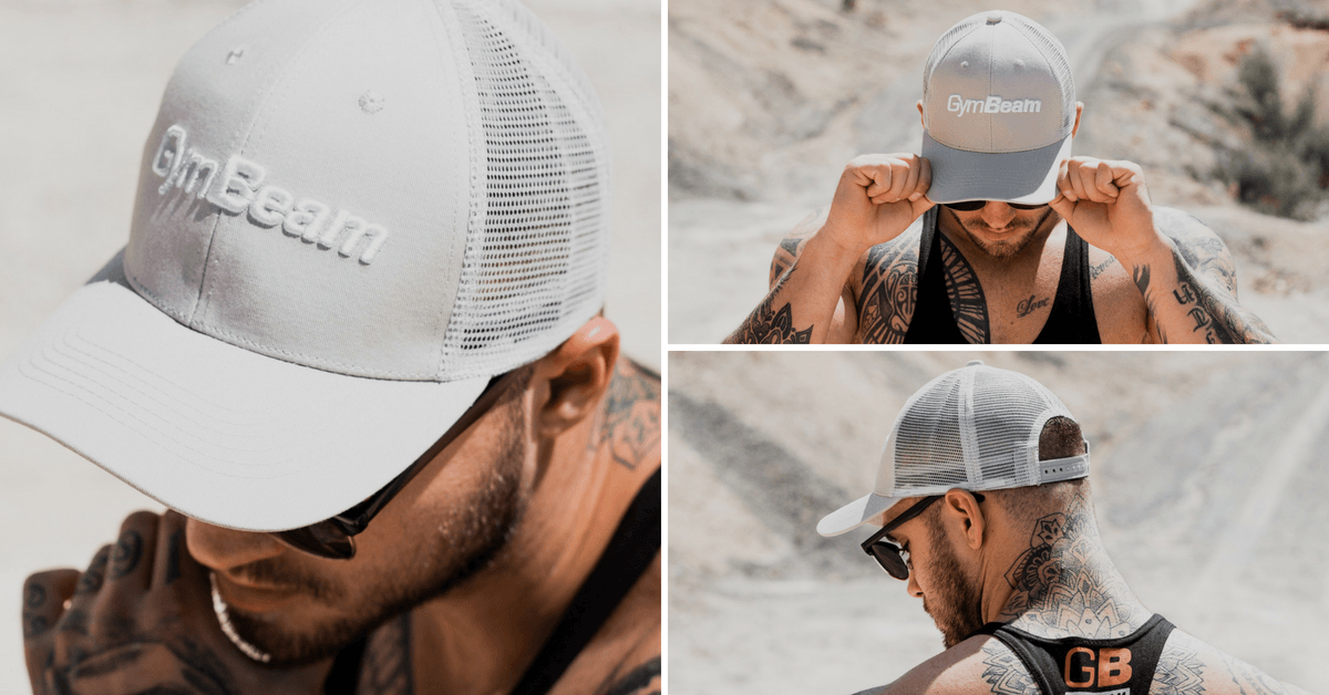 Schildmütze Mesh Panel Cap Grey - GymBeam