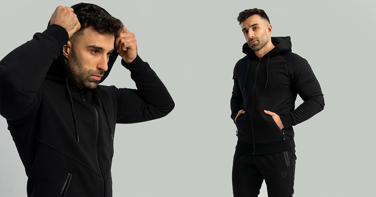 Nova Zip Up Hoodie black - STRIX